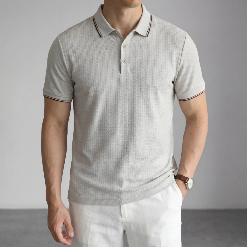Camisa Polo Masculina Estampada Qualidade Premium Tecido Leve Confortável Respirável para Dia a Dia eTrabalho Casual