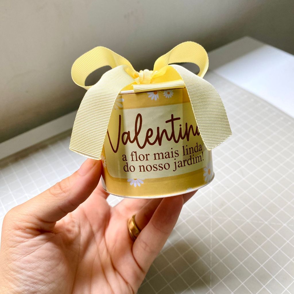 Kit tubolata personalizada 5x6 - Margaridas - Lembrancinha para aniversário, mesversario, cha de bebe