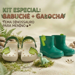 Kit Galocha e Sandália Infantil Menino Dinossauro Dino Leve em Oferta na Shopee