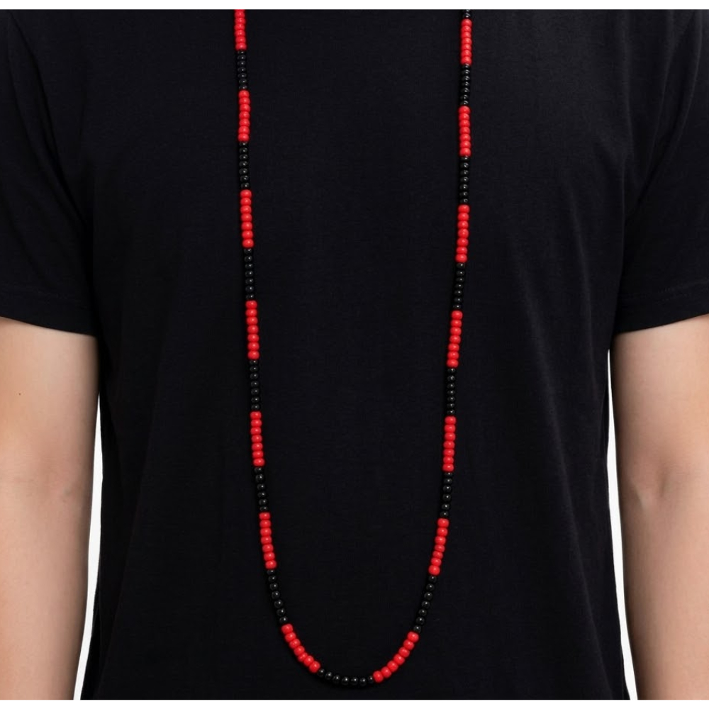 Guia De Exú Ou Pomba Gira Preto E Vermelho Umbanda Candomblé - Promoção em Oferta na Shopee