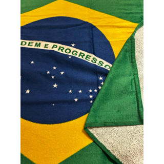 Toalha de Banho Brasil tope qualidade Bandeira Brasileira 100% Algodão em Oferta na Shopee