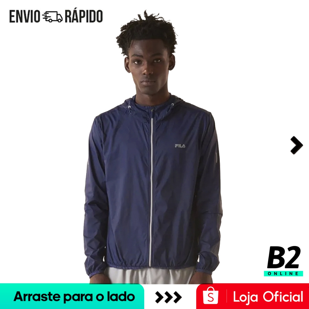Jaqueta Fila Corta Vento Racer Run Masculina Original com Nota Fiscal e Garantia