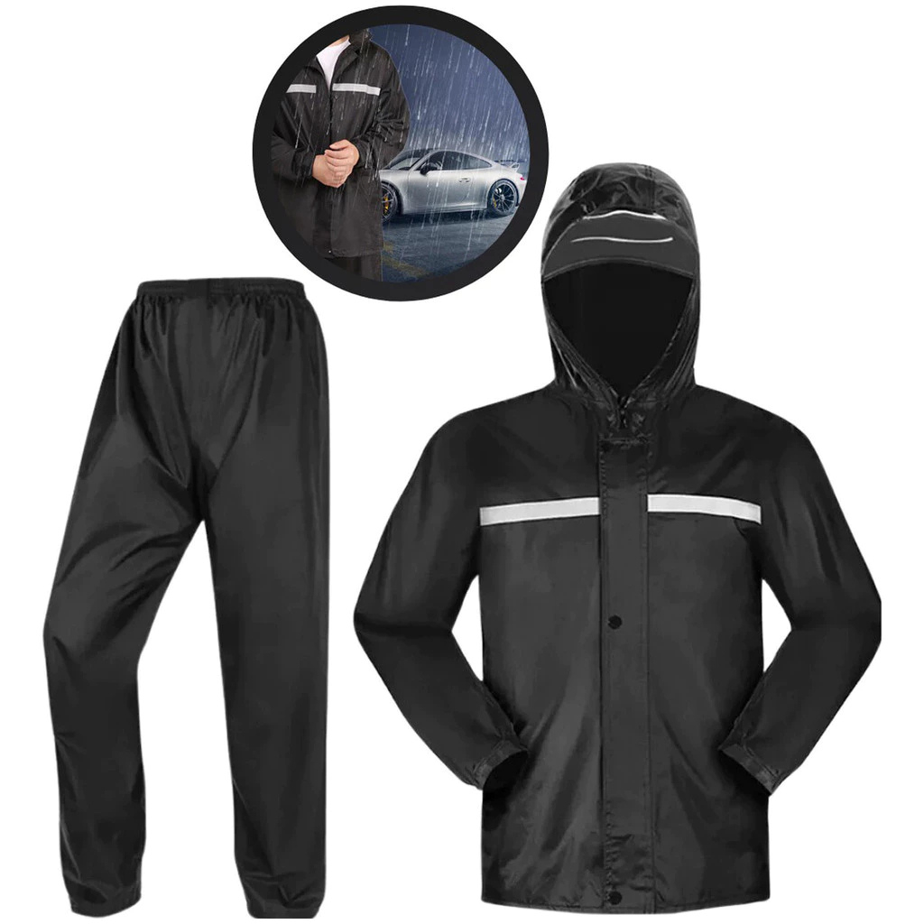Kit de Capa de Chuva Com Calça Impermeável Para Motoqueiro Motoboy C/ Capuz em Oferta na Shopee