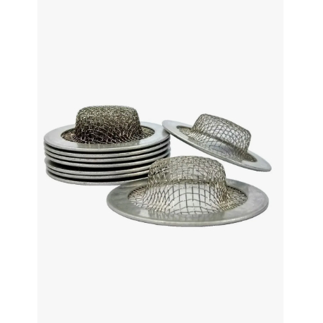 Kit 10 Unid. Ralo Japonês Tela Inox Pia Lavatório Tanque