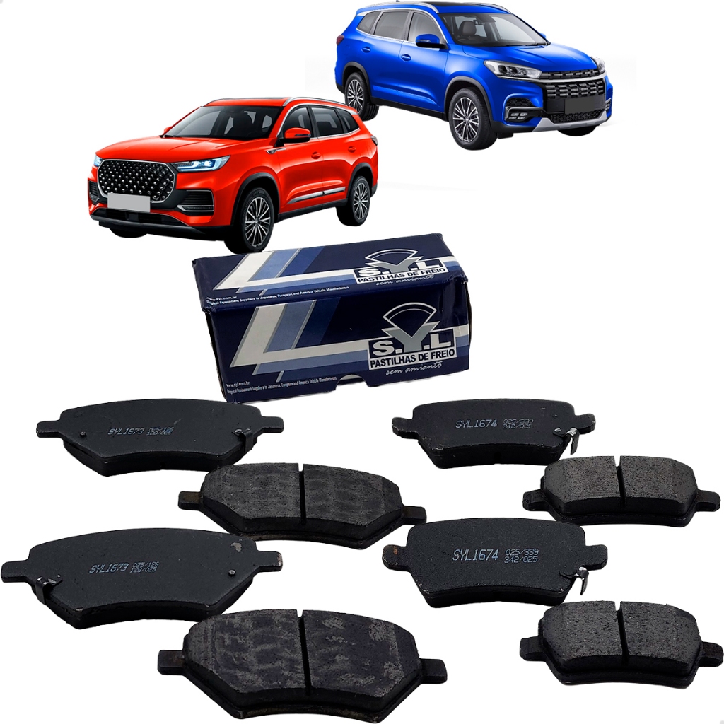 Kit Pastilha De Freio Dianteira Traseira Chery Tiggo 5x Tiggo 7 Tiggo 8 2019-2025