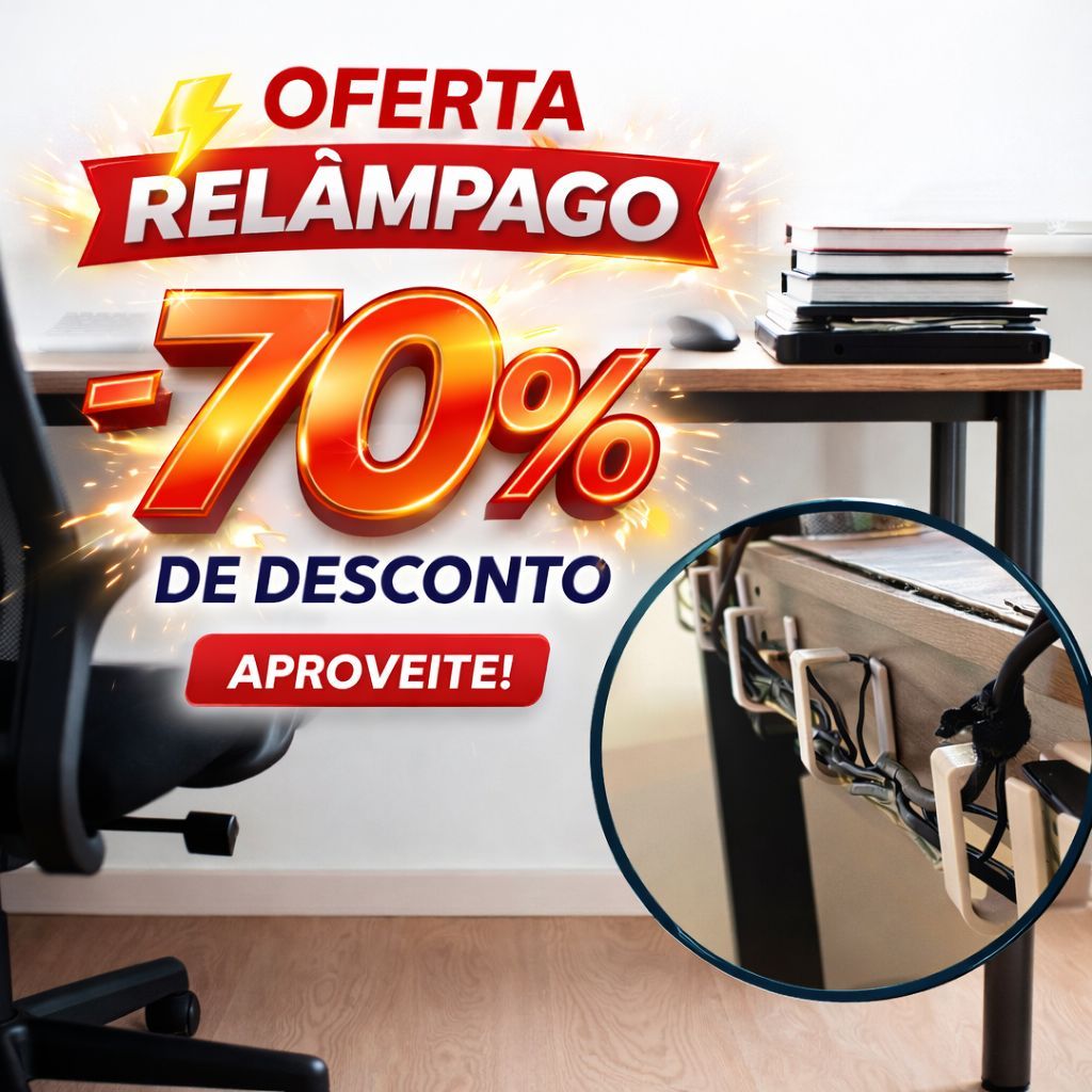 Kit 20 Organizadores de Fios e Cabos Invisível em Oferta na Shopee