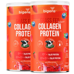 Kit 2x Grass Fed Balance Collagen Protein® 28g Proteína | Colágeno Pepcol® | Frutas Vermelhas | 560g Bigens