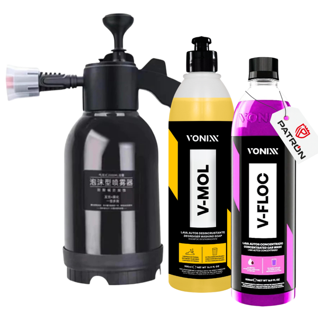 Kit Snow Foam 2L + V-Mol + V-FLOC Vonixx Shampoo Automotivo Espuma Lavagem Carro em Oferta na Shopee