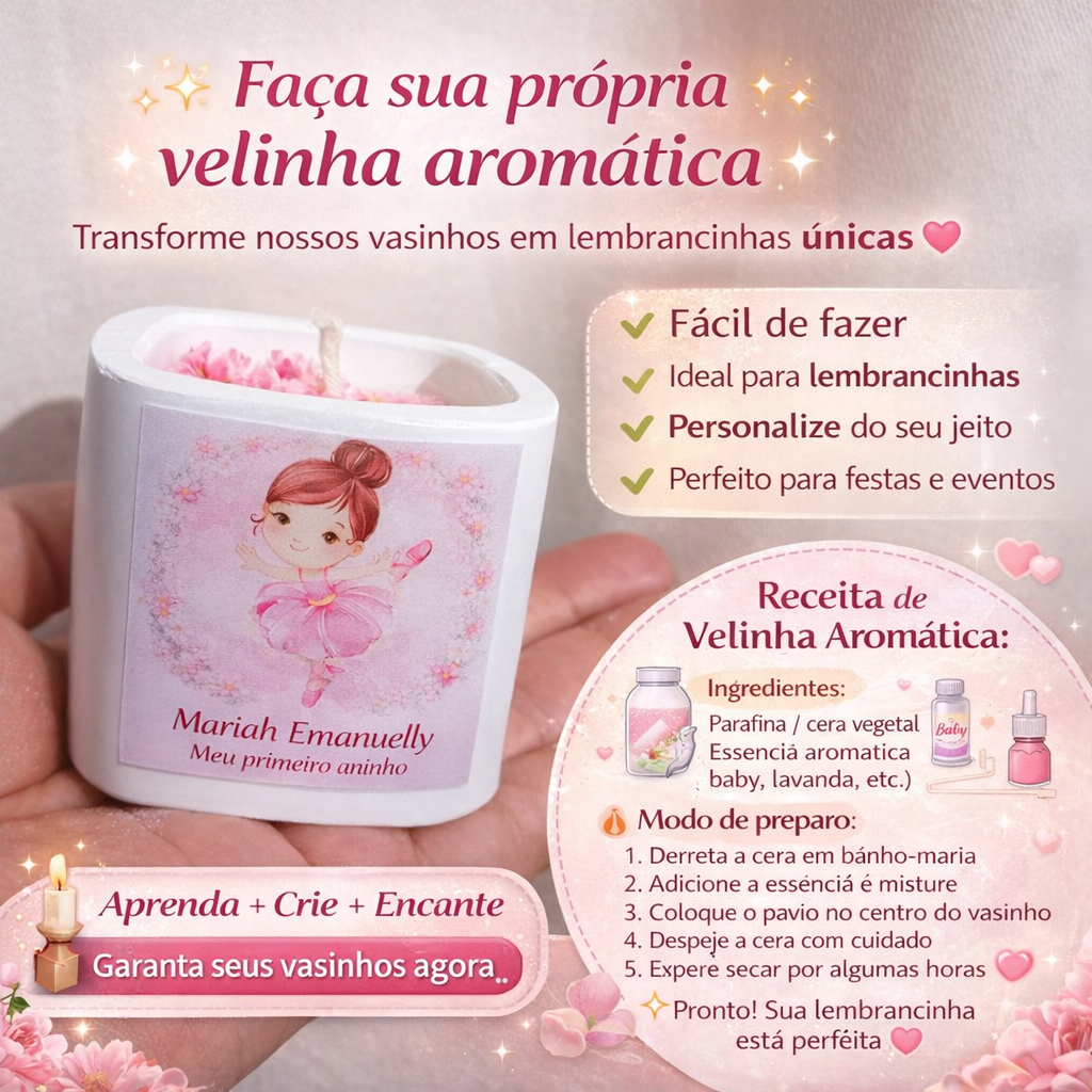 Kit 12/24/36 Vasinhos Quadradinho P/Vela Aromáticas Lembrancinha Personalizada/Casamento/Aniversario
