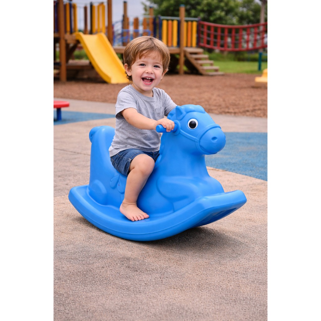 Gangorra Cavalinho Infantil Huppa Huppa Plástico Forte Leve