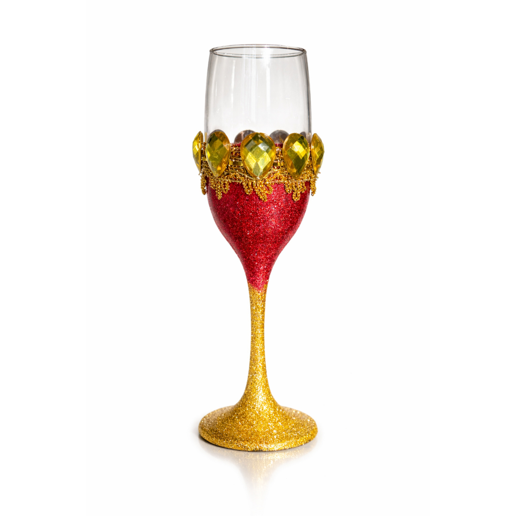 Taça Cigana/Pomba Gira Champanhe Glitter