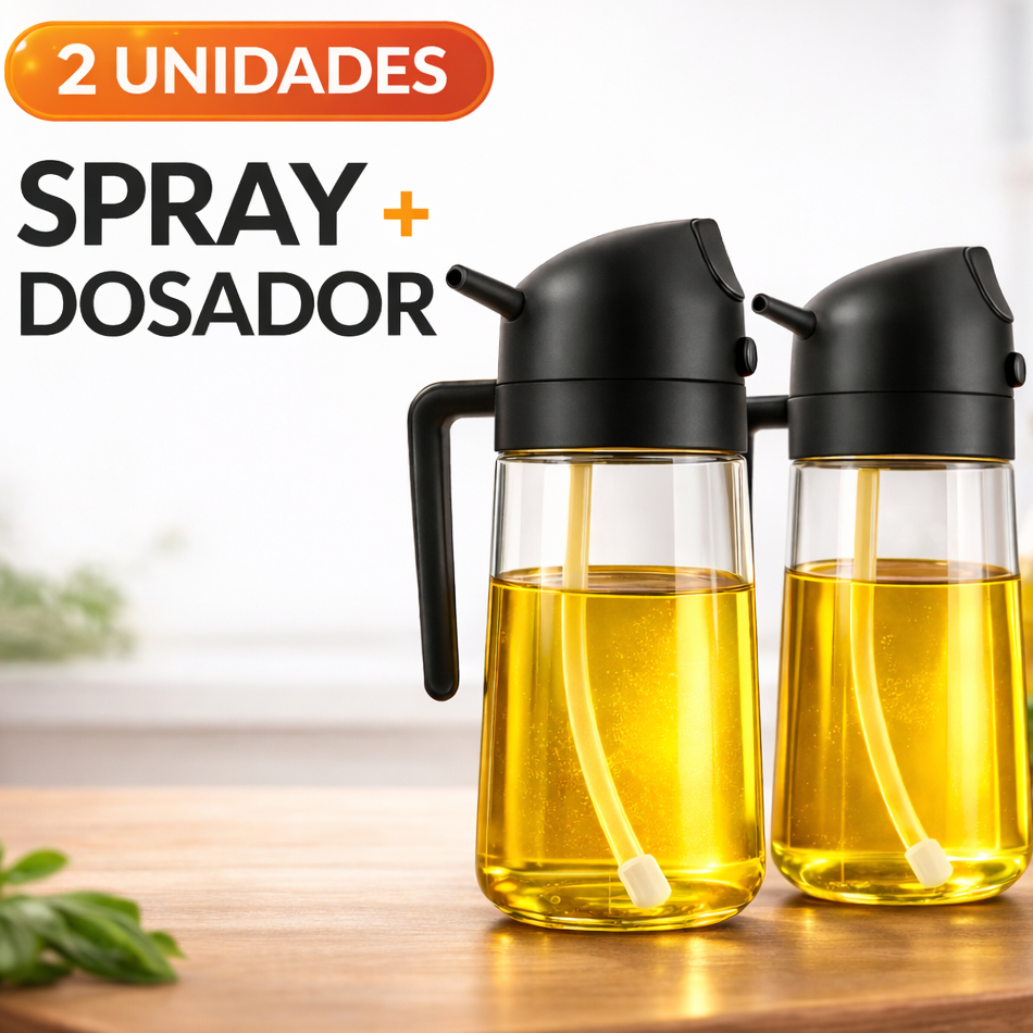 2 Spray Borrifador Azeite Dosador 2 em 1 Galheteiro vidro 470ml Óleo Vinagre Shoyu Cozinha em Oferta na Shopee