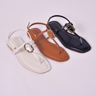 Sandália Rasteira Feminina Pedra Imperial Confortavel Elegante
