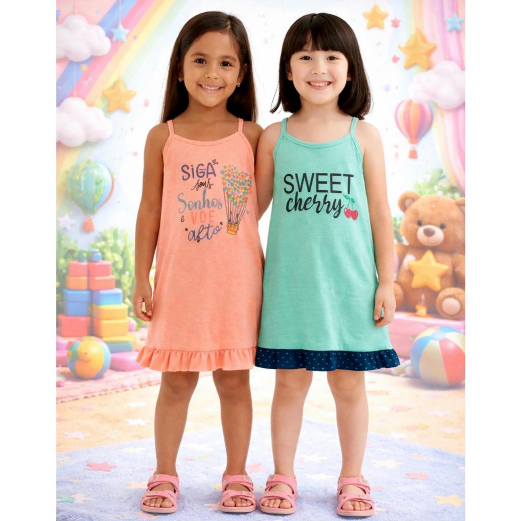 Camisola Antonella Criança  Algodão Tecido Levinho