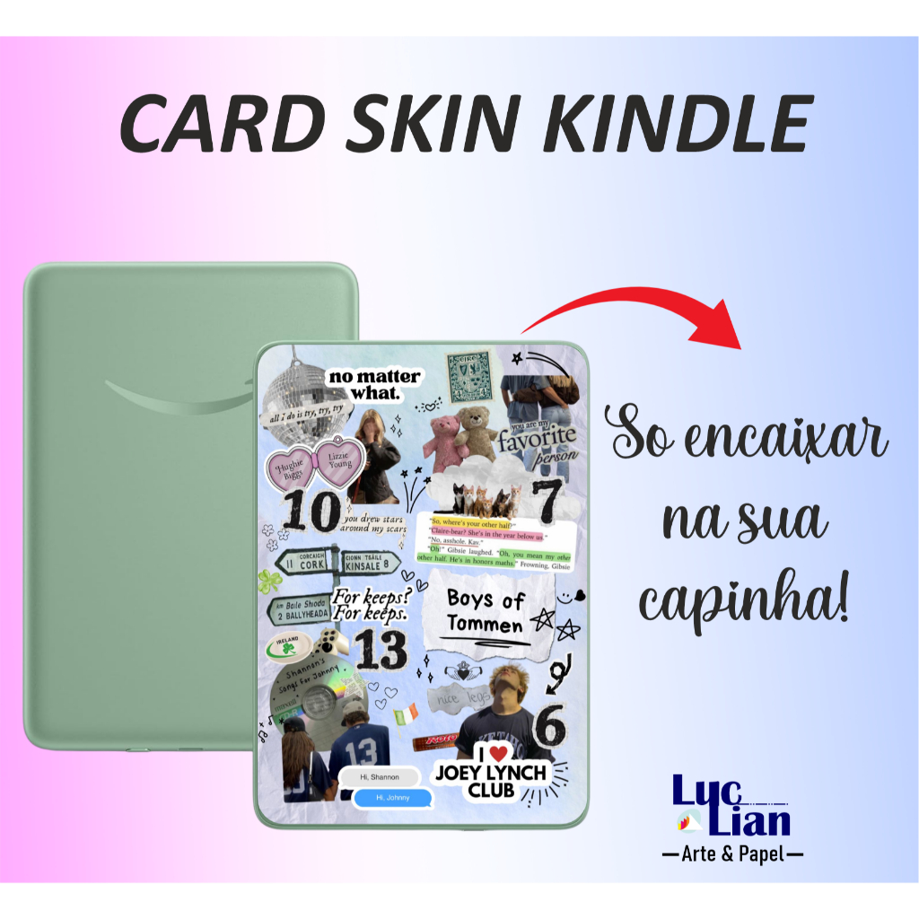 Card Skin Holográfico Para Kindle - Boys of Tommen, mod.2