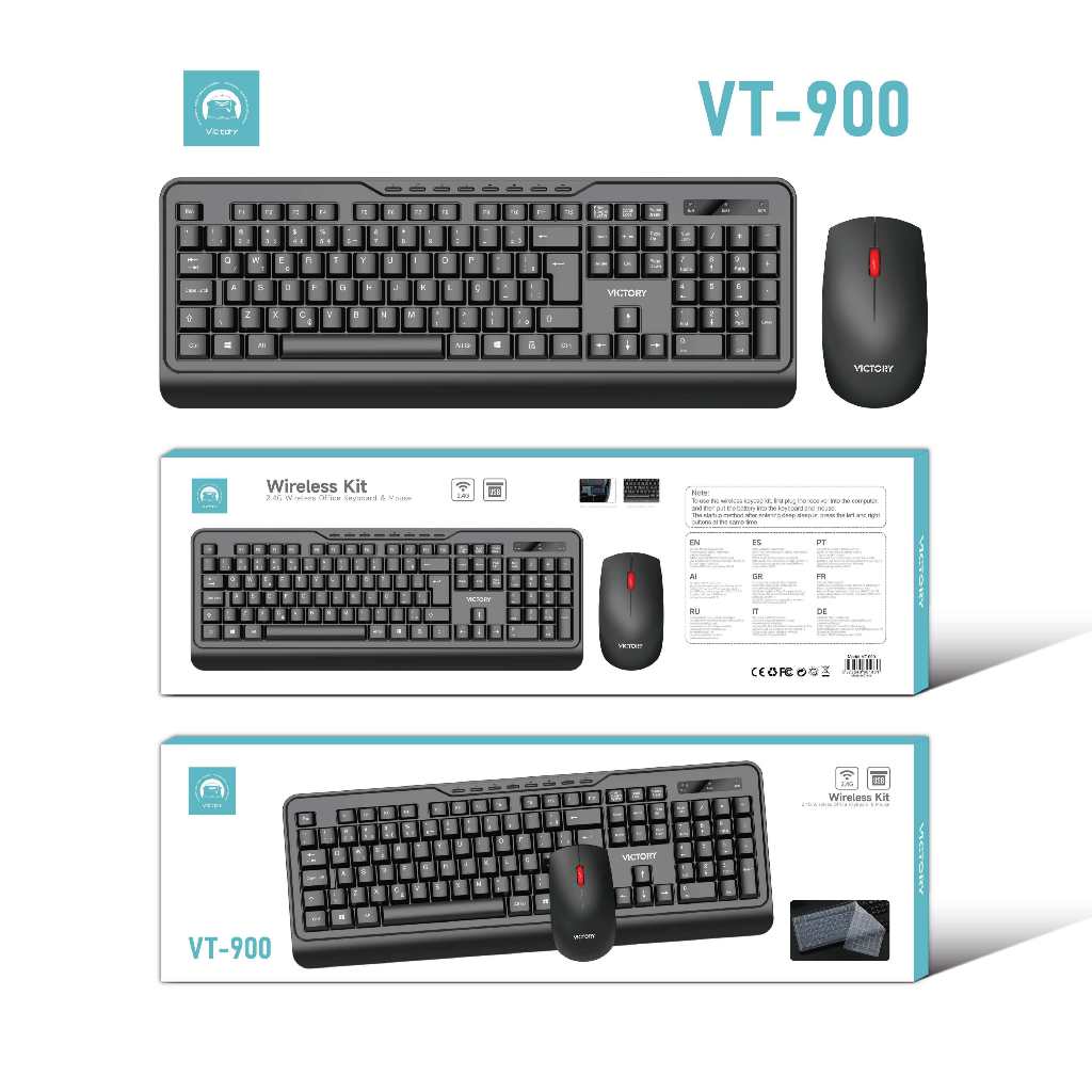 kit teclado e mouse sem fio