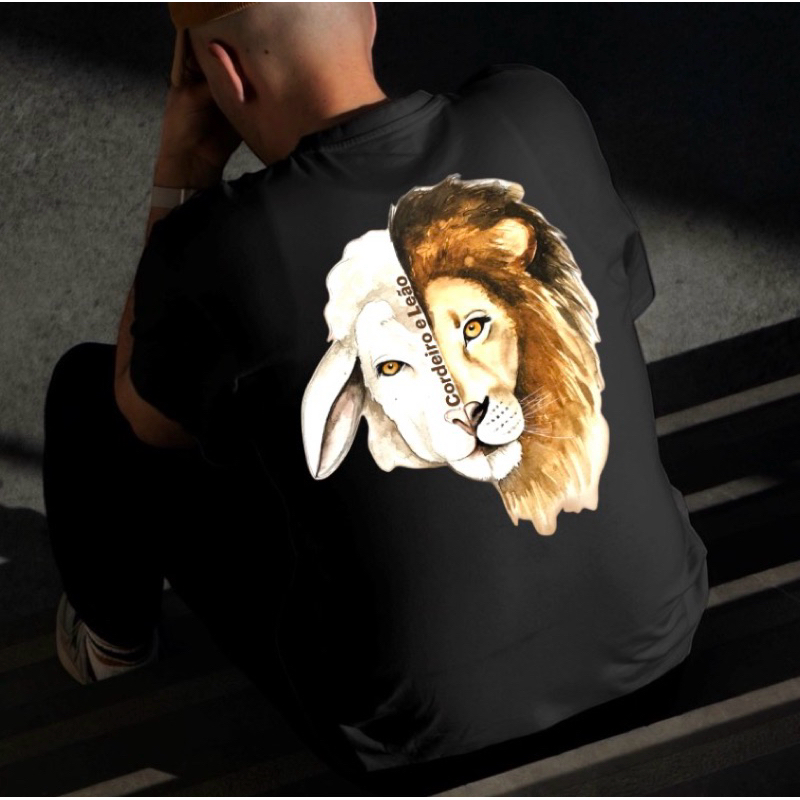 camiseta estampada tecido 100 algodão estampa religiosa nas na costa e na frente cores vibrantes que não desbotam