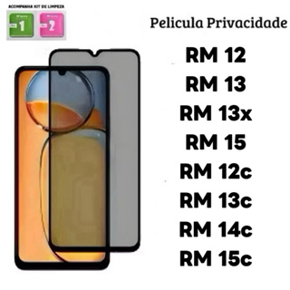 Película de vidro 3D Privacidade Anti Spy Para Redmi 15c 14c 13c 12c 12 13 13x 15 redmi14c Redmi15 redmi13 redmi12 em Oferta na Shopee