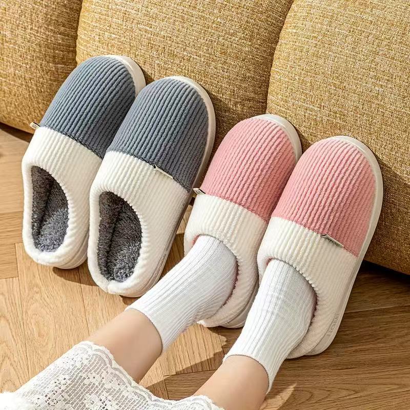 Pantufa feminina masculina inverno pelucia quente antiderrapante chinelo de casa confortavel casal