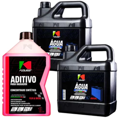 Kit 2 Galão de Água Desmineralizada 5 Litros + Aditivo Radiador Koube