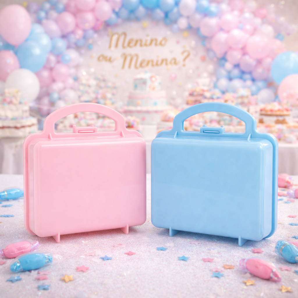 Kit 30 Maletinha Maleta plástico colorida para lembrancinha e brinde festa e evento