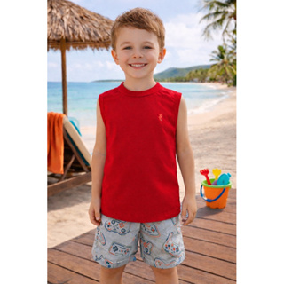 Conjunto Infantil Menino Regata Algodão + Bermuda Estampa ALEATÓRIA Roupa Infantil Menino Verão Conforto em Oferta na Shopee