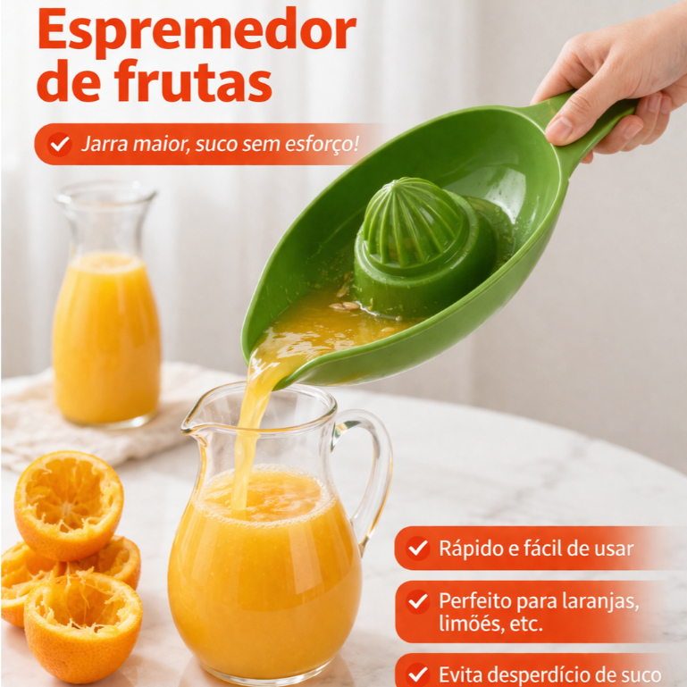 Espremedor de Frutas Profissional 28cm Manual Super Resistente | Extrator de Suco Rápido para Limão e Laranja
