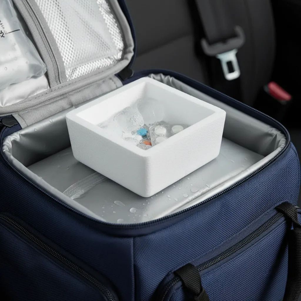 Caixa de Isopor Pequena 250ml com Tampa 40 Unidades Para Transporte Térmico de Medicamentos