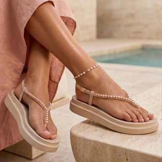 Promoção Sandalia Feminina Papete Birken Leve e Confortável - Tendência Strass Perolas ESTOQUE LIMITADO em Oferta na Shopee