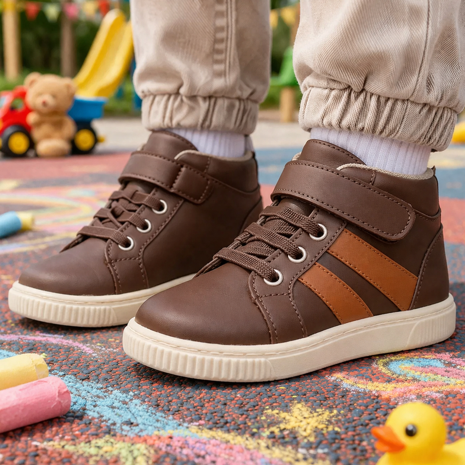 Tenis Coturno Infantil Menino Cano Medio Masculino Antiderrapante Confortável Leve Botinha Inverno