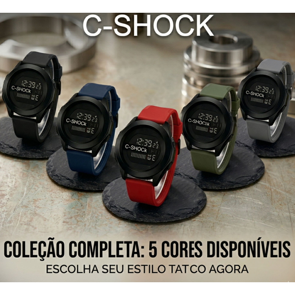Relógio Digital Esportivo C-Shock Relógio Masculino Oferta Imperdível Envio  Rápido  Variadas  Cores