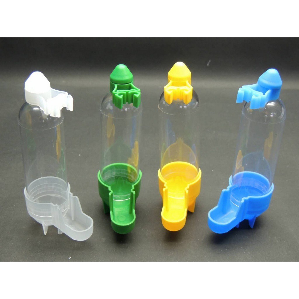 Bebedouro Tubular 50ml para Pássaros Caçula Grosso Gaiola Coleiro Cor Sortida