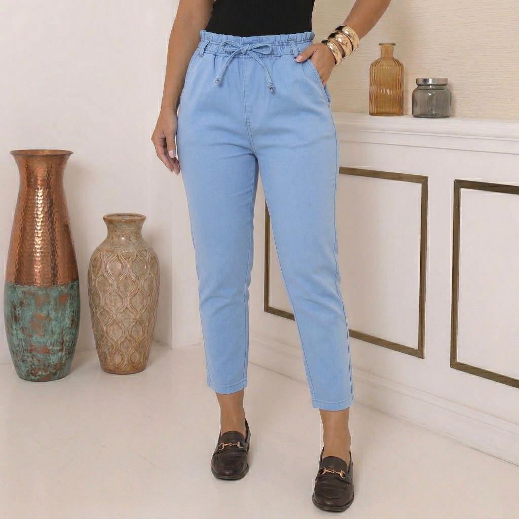 Calça Jeans Jogger Casteliê Feminina em Oferta na Shopee