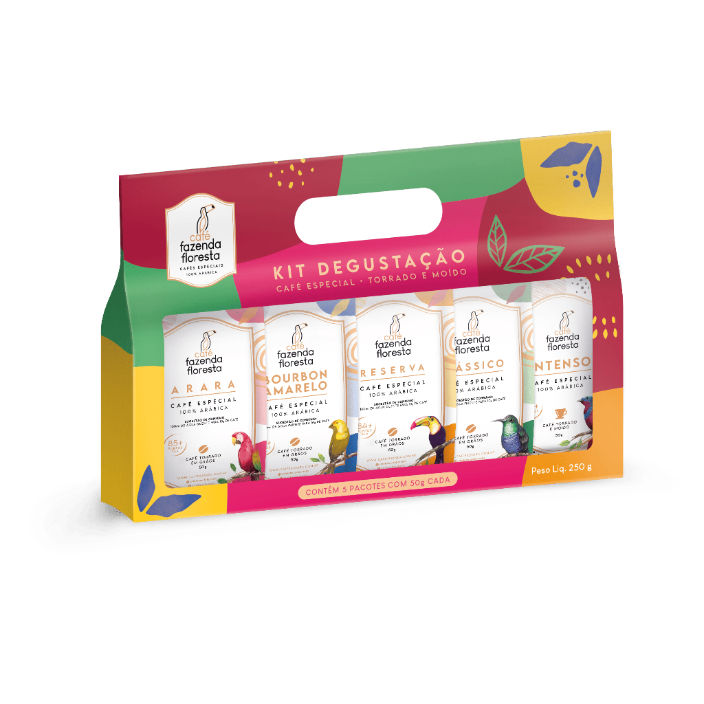 KIT Degustação café moído | Café Fazenda Floresta em Oferta na Shopee