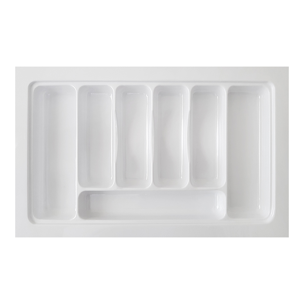 Porta Talheres Organizador de Gaveta Cozinha 7 Divisórias Branco OG-144