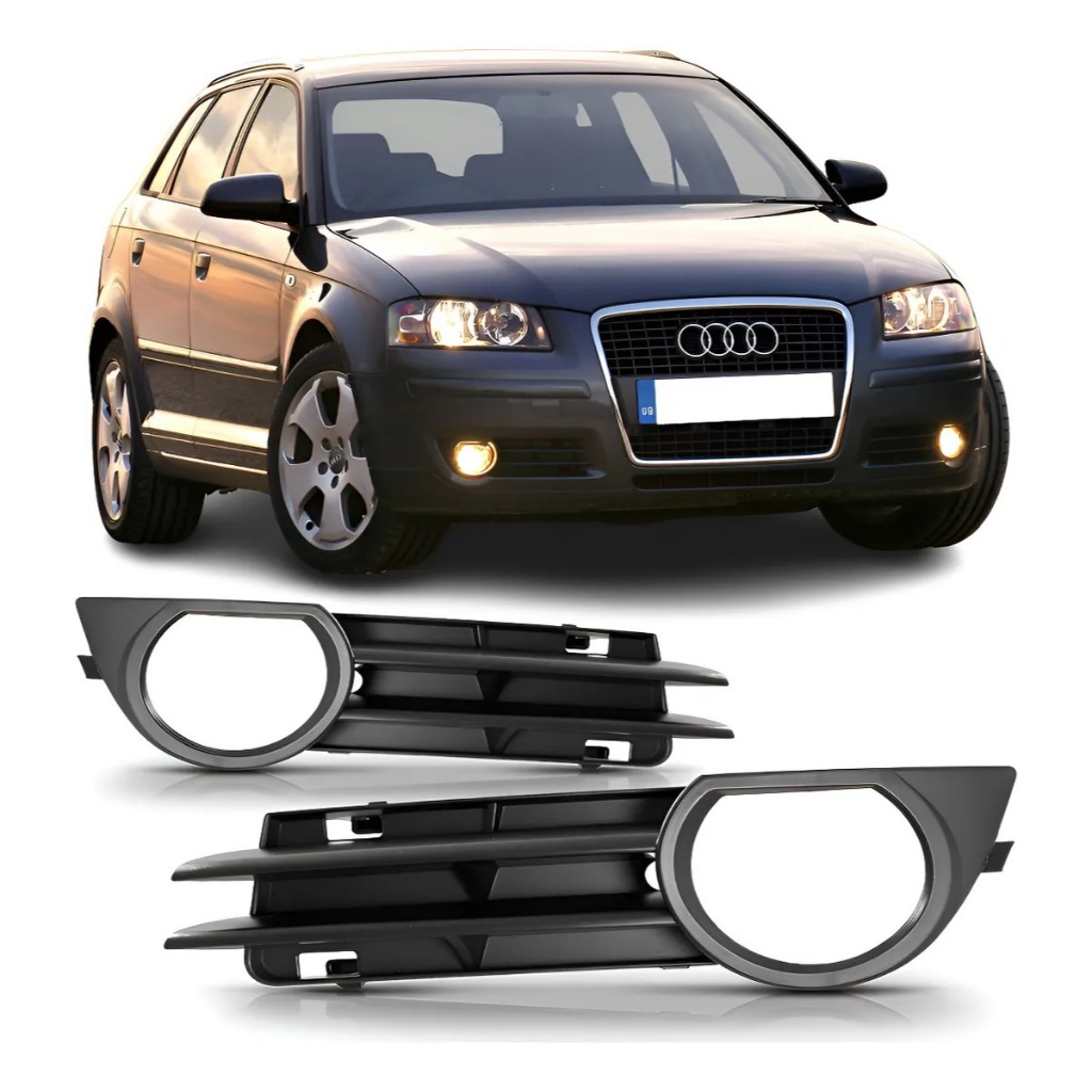 Par Grade Moldura Farol Milha Audi A3 SportBack 2006 2007 2008 AU1039103 AU1038103