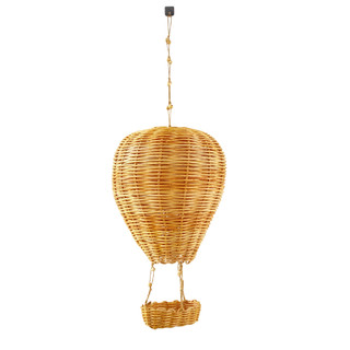 Balão decorativo em fibra natural de cipó, estilo Boho, para decoração - quarto infantil, ambientes e festas.