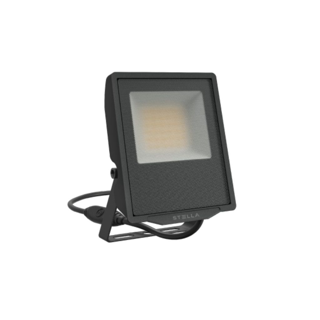 Refletor Projetor Stella Evo 30W 2400lm 3000K/4000K IP66 Preto Jardim Externo Fachada Iluminação