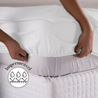 Capa Impermeável para Colchão Anti Xixi e Ácaro Lençol com Elásticos Laterais – Solteiro, Casal Padrão, Queen ou king em Oferta na Shopee