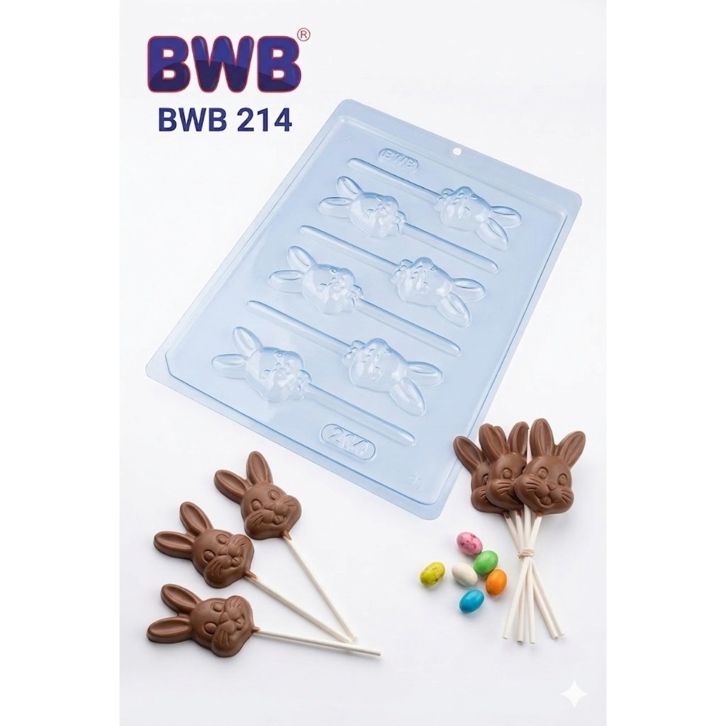 FORMA DE ACETATO SIMPLES PIRULITO COELHINHO  BWB 214