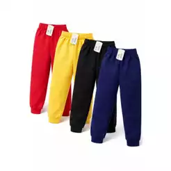 KIT 4 Un Calça Moletom Infantil 1 a 16 anos unissex menina e menino