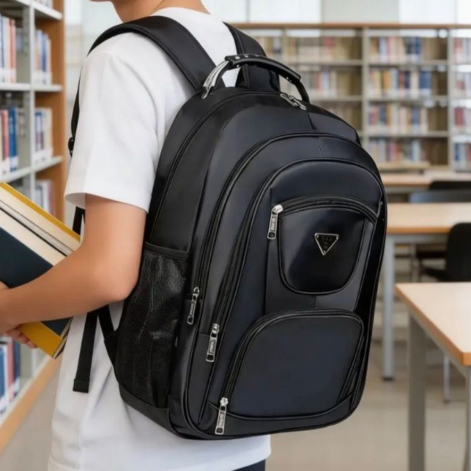 Mochila Bolsa Masculina Impermeável Reforçada Promoção Cor Preta