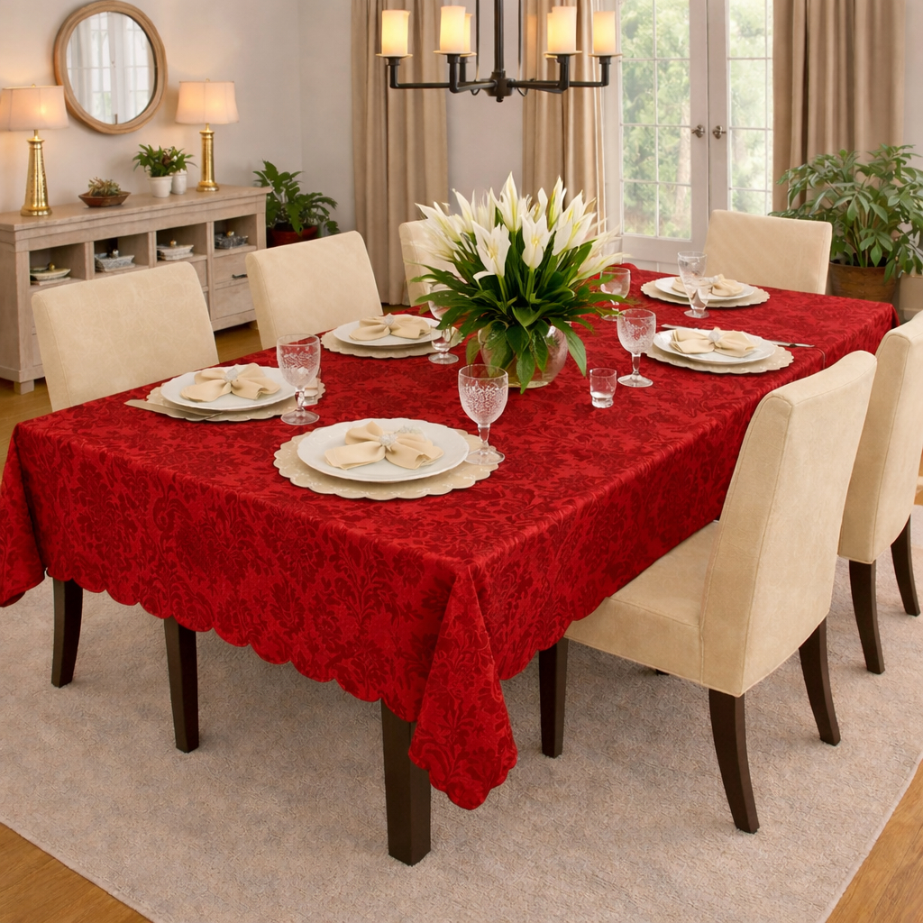 Toalha de Mesa Jacquard Premium  – 4, 6, 8 e 10 Lugares