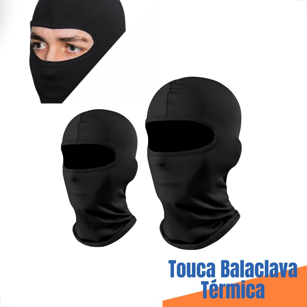 Touca Ninja Balaclava Moto Proteção UV50 Preta Frio Unissex Confortável Motoqueiro em Oferta na Shopee