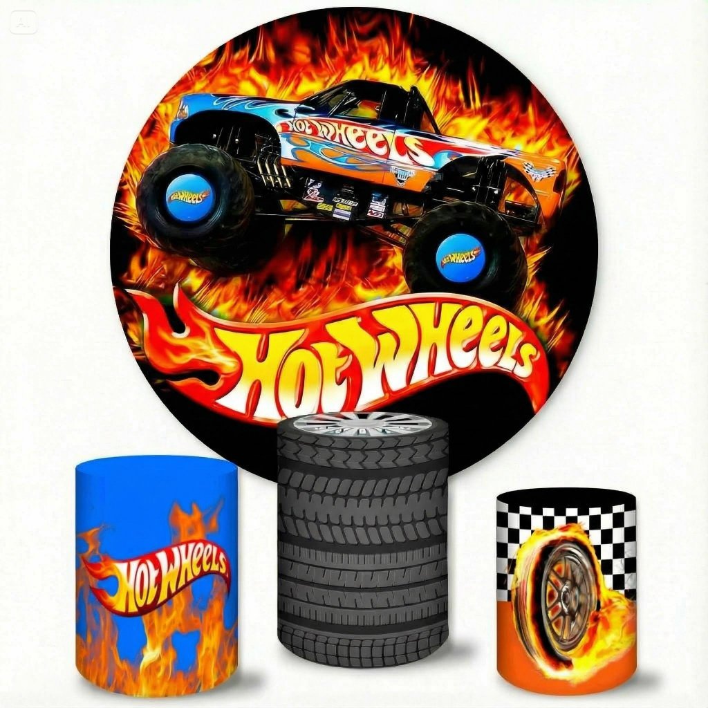 Painel Redondo e Capas de Cilindro Sublimado Tema HTW em Oferta na Shopee