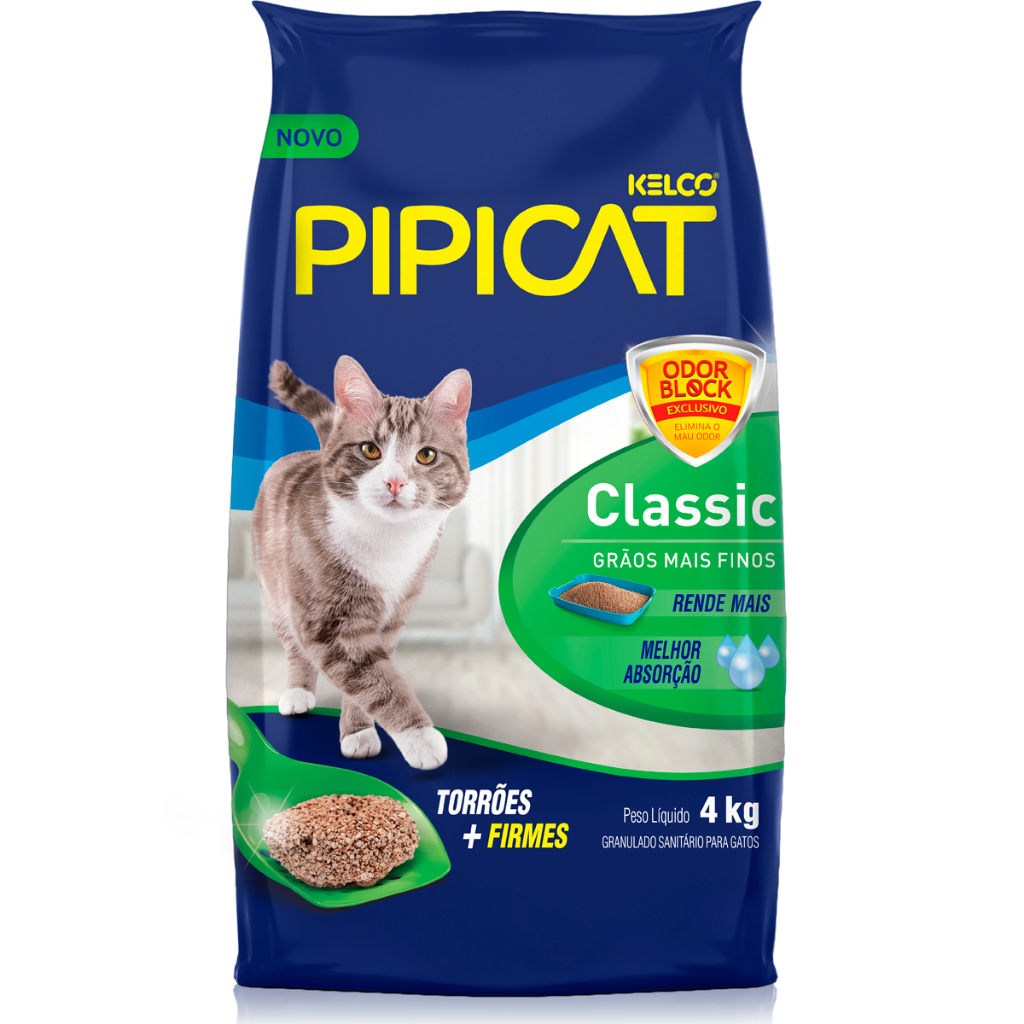 Areia Higiênica Pipicat Classic 4 kg