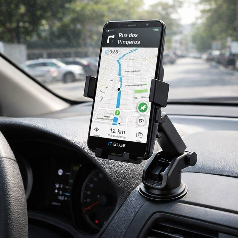 Suporte de celular universal GPS resistente e ajustável para carro