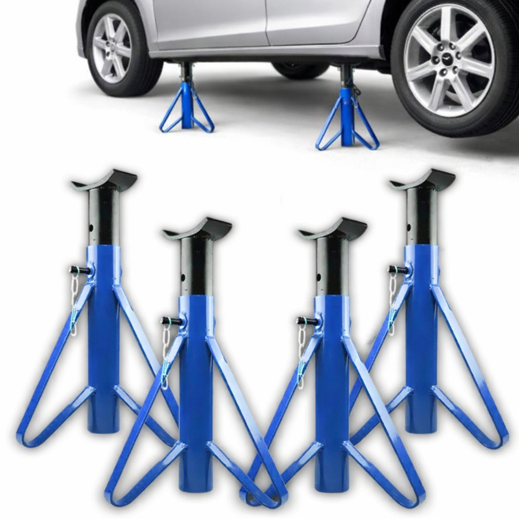 Kit de Cavalete Automotivo 2 toneladas com 4 unidades Aço Reforçado