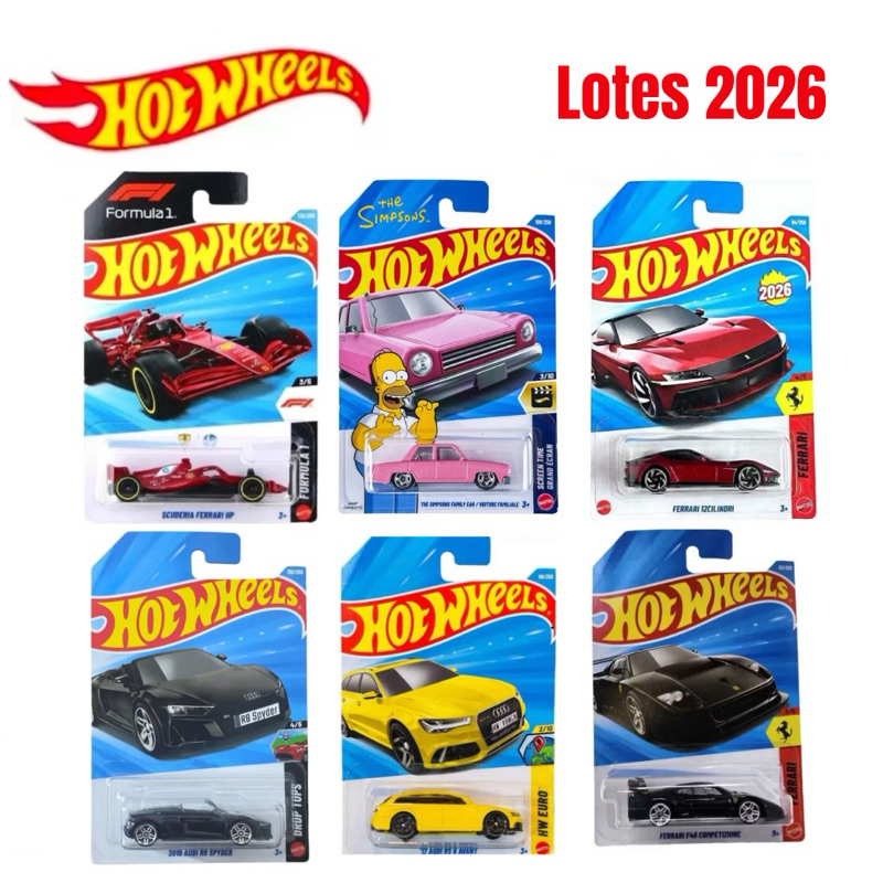 🔥 Hot Wheels 2026 | Lote F E D C B e A | Lançamentos Mais Aguardados | Originais Mattel em Oferta na Shopee