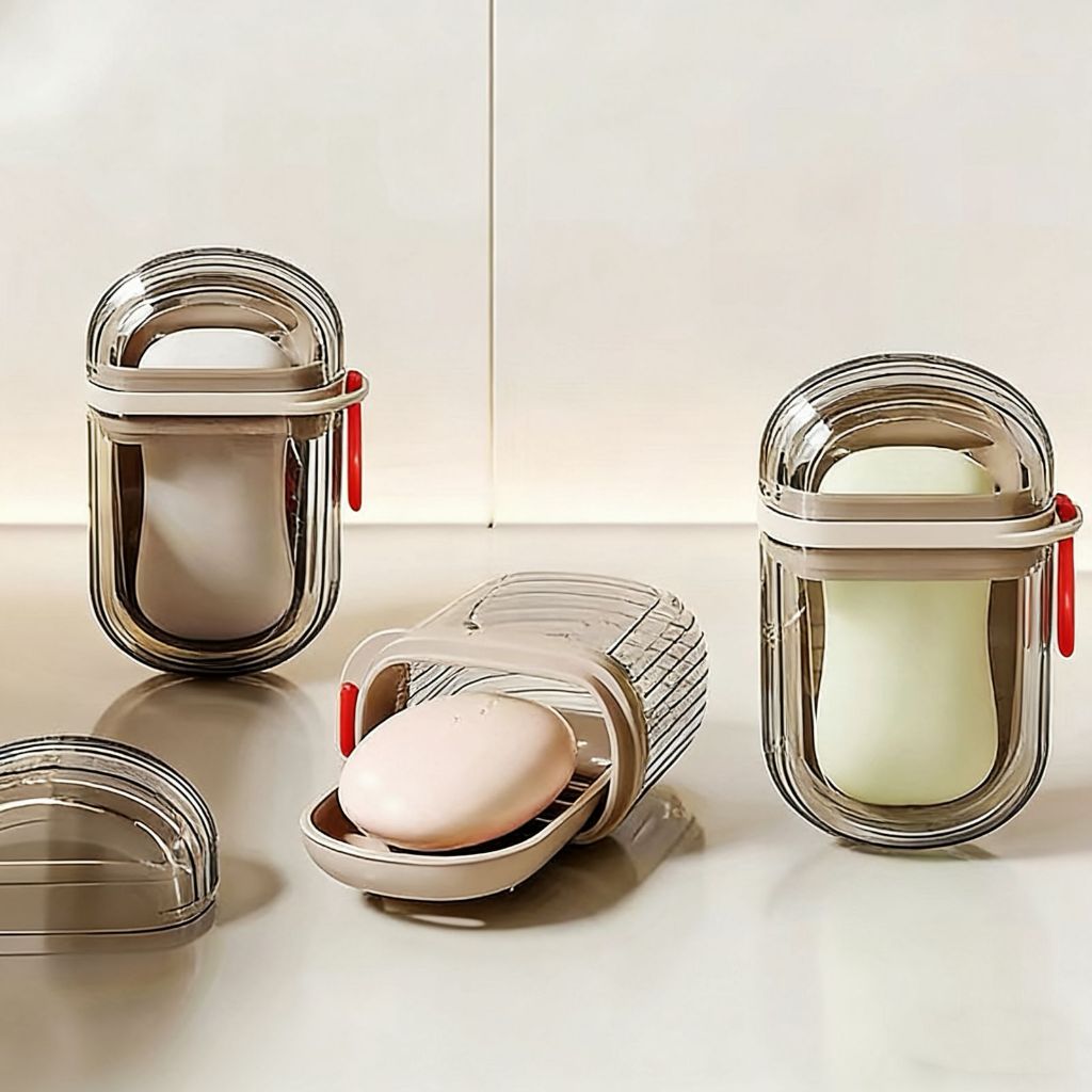 Saboneteira Portátil Para Viagem Caixa de Sabão Com Drenagem Vedada e Tampa não Vaza em Oferta na Shopee